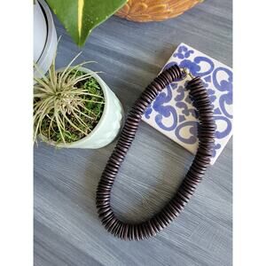 handmade wood bead necklace Vintage African